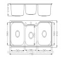 kleine weiße Küche nexstyle Design Dienstprogramm 3 Fach Bar Waschbecken